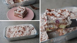 Cold Dessert Recipe | Marie Biscuit Dessert recipe | No-Bake Dessert With Biscuits & Cream | Yummy