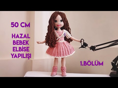 Amigurumi Hazal Bebek elbise yapılışı1.bölüm(how to crochet doll dresses(amigurumi English subtitle)