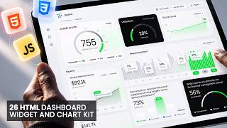 Full Radian 26 HTML CSS JS Dashboard Widget and Chart Kit Guide