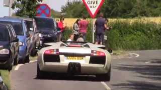 Sharnbrook Italian Car Day 2015 - Supercars leaving hotel