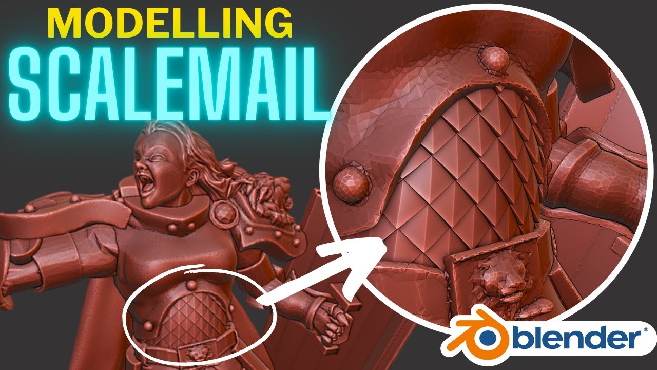 Modelling scalemail in Blender (using sculpt mode)