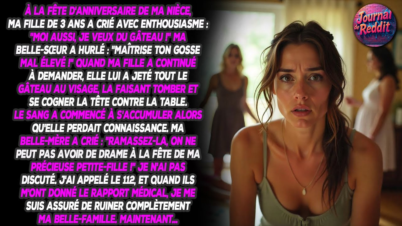 Pendant la fête d'anniversaire de ma nièce, ma fille de 3 ans, toute excitée, a lancé : 