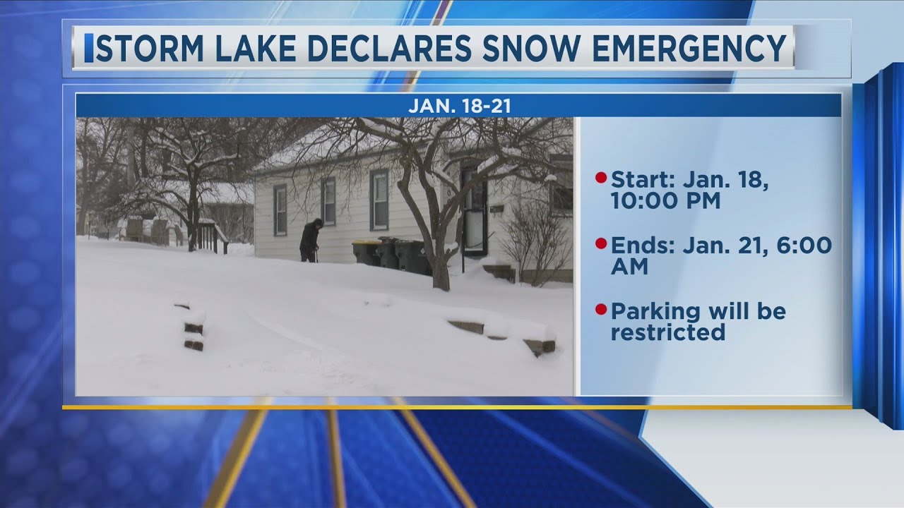 City of Storm Lake issues snow emergency