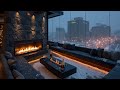 Winter City Jazz &amp; Warm Fireplace Vibes - Cozy Lounge Night for Sleep