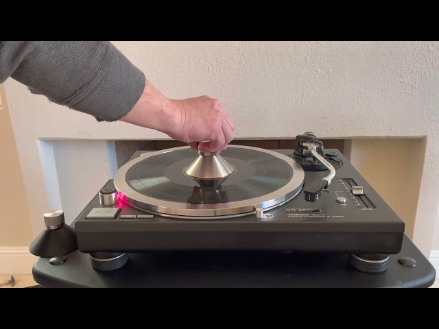 Wayne's Audio SS-T Periphery Outer Ring and WS-2 Record Clamp on Technics SL-1200 Turntable class=