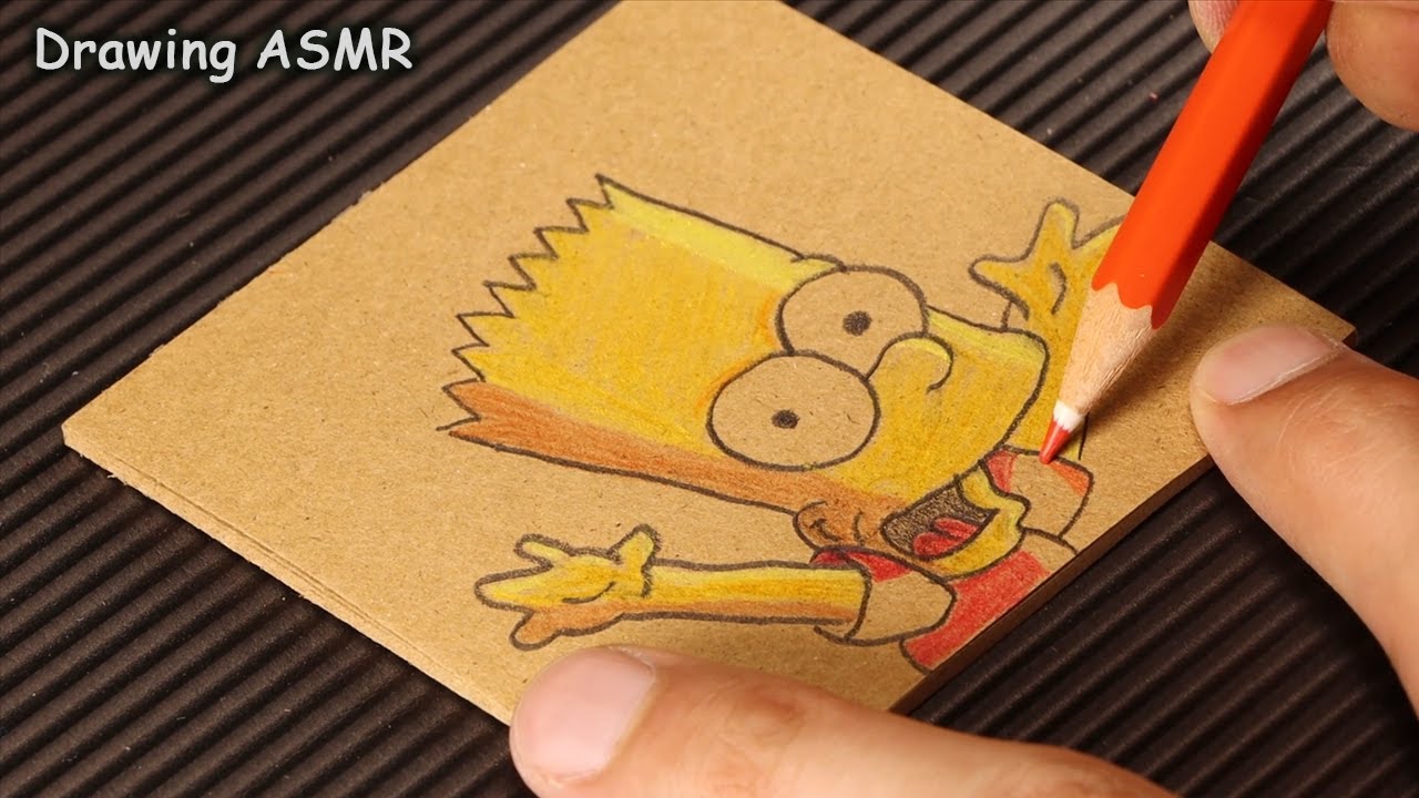 ASMR | SOUND and DRAWING by Pencil ✏️ Simpson | No Talking  _ Part 01