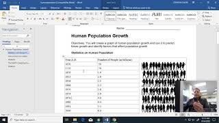 Human Population Growth Graphing