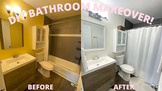 DIY SMALL BATHROOM MAKEOVER!! (on a budget)