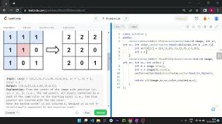 leetcode 733 flood fill | detailed explaination | graph dfs