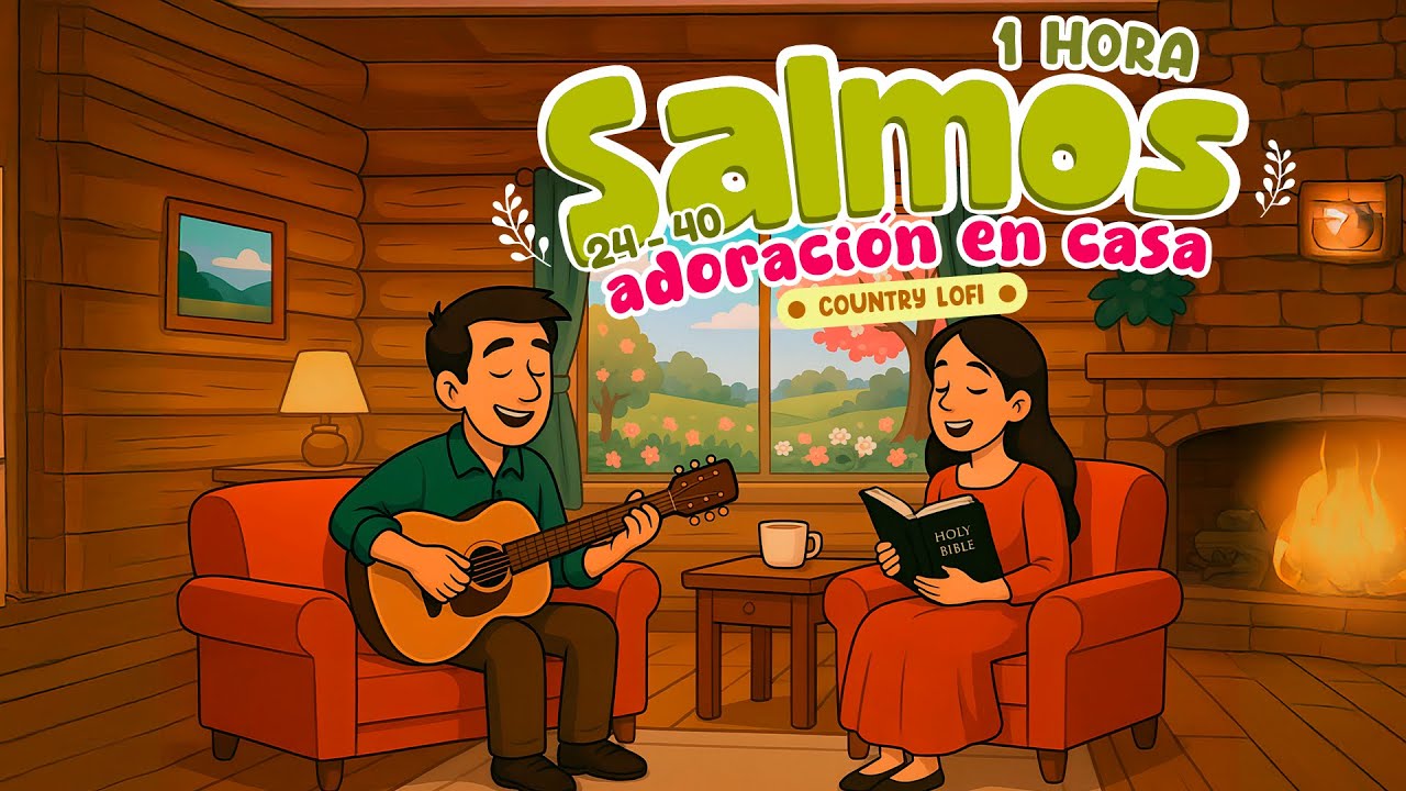 Salmos 24-40 Alabanza Suave en Estilo Lo-Fi Country | Música Cristiana Relajante para Orar y Meditar