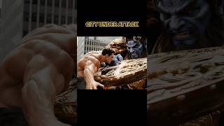 The Giant Blue Warrior vs. Superman: Epic Street Battle!💥💪#superman #epicfight #usashorts#cgi#shorts