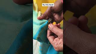 Try this Hack to save your sarees from safety pin www.mammahug.co.in #sareehack #sareetips
