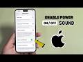 How to Enable power on &amp; off sound iPhone (2026)