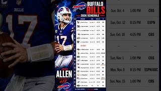 Buffalo Bills 2026 NFL Schedule