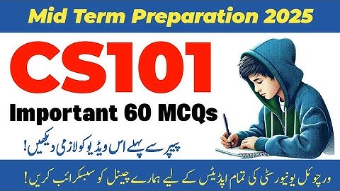 CS101 Mid Term Preparation 2025 | cs101 mid term preparation 2025 | #virtualuniversity #midterm
