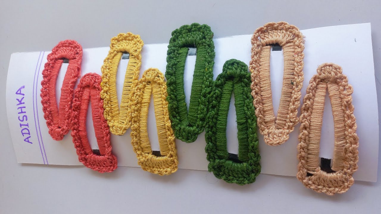 Simple Crochet Base Hair Clip Tutorial (HINDI)