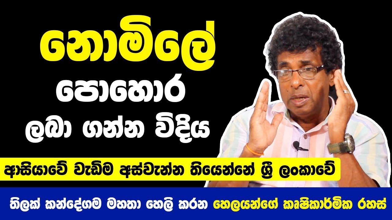 වසරකට පොහොර මෙට්‍රික් ටොන් 13,000 නොමිලේ ලබා ගන්න විදිය මෙන්න - පරිසරවේදී තිලක් කන්දේගම