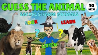 Guess the Animal: Safari and Farm Animal Quiz