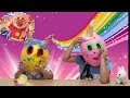I played with a double sided puppet. アンパンパン両面パペット！