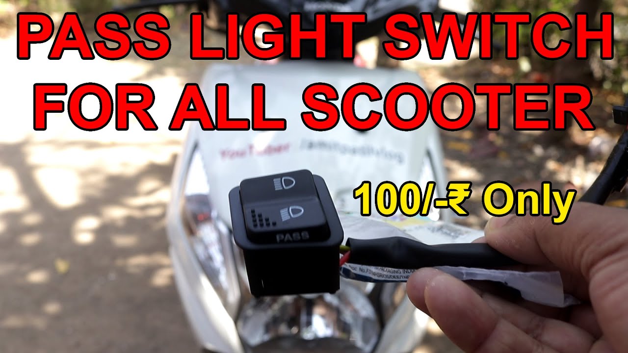 How to install a pass light switch for all scooters Honda Dio YouTube