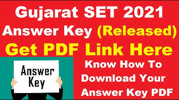GSET 2021 Answer Key (Released) - Check & Download  Gujarat SET 2021 Answer Key