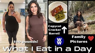 WHAT I EAT IN A DAY ON WW TO LOSE 140 POUNDS - HOMEMADE DOG TREATS - COPYCAT CRACKER BARREL MEATLOAF