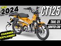New 2024 honda ct125  trail 125 motorcycle released  changes  explained