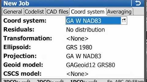 Attaching a geoid to a coordinate system
