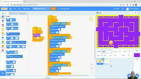 PacMan 03 - Upload a Maze and set it up - Make a PacMan Video Game in Scratch