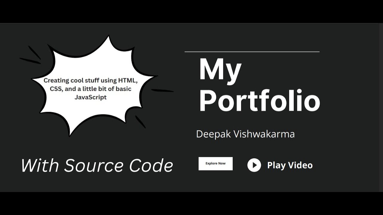 How To Make A Portfolio Website Using HTML,CSS ,JS (Basic) | Basic ...