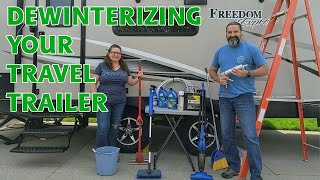 Comprehensive Guide to Dewinterizing Your Travel Trailer + Sanitizing the Water System & Roof Repair