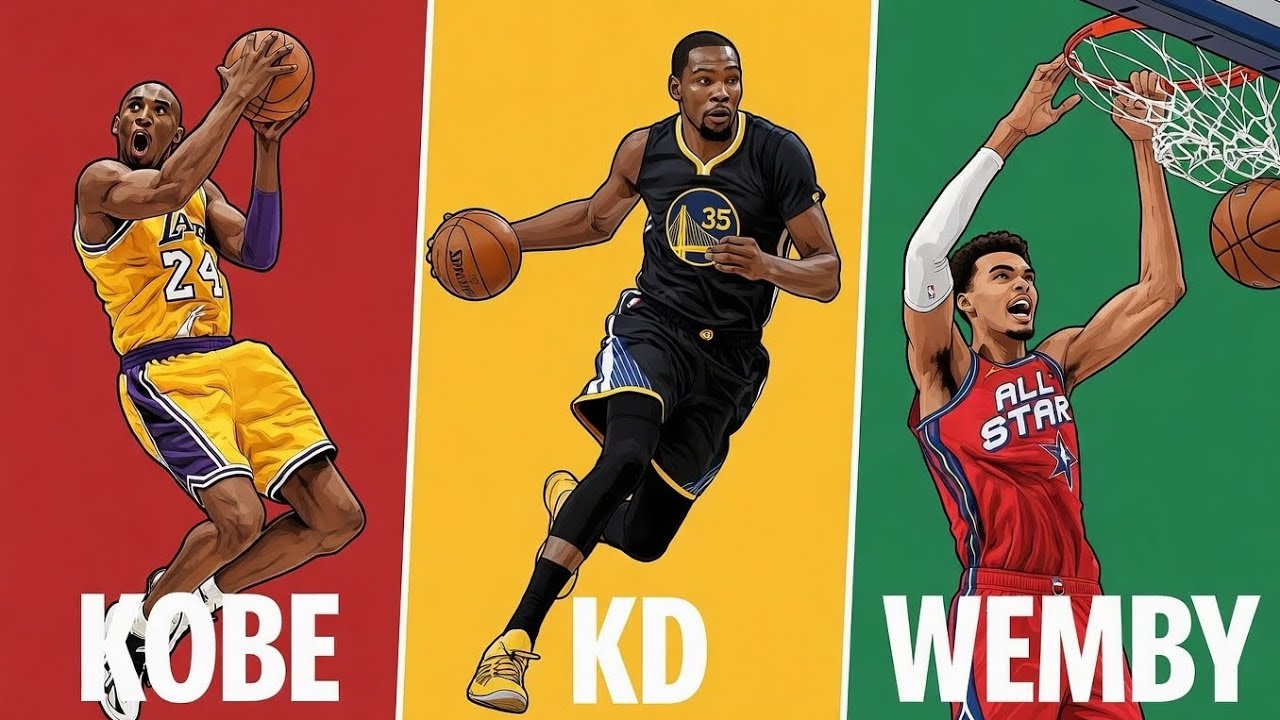 Kobe vs KD vs wembanyama best dunks in #nba history 