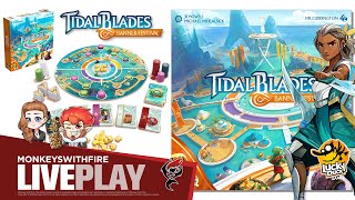 TIDAL BLADES: BANNER FESTIVAL || LUCKY DUCK GAMES || BOARD GAME LIVE PLAY
On tonights show, we generate profits for our trading house, by selling goods, befriending suppliers, and placing bets at the watercraft race, in a game of area control and trick-taking, as we play TIDAL BLADES: BANNER FESTIVAL from LUCKY DUCK GAMES. 🌊🎲
Tidal Blades: Banner Festival combines area control and trick-taking elements as players compete to generate the maximum profit for their trading house by placing banners, collecting Squishy Fruit 🍍, and racing watercraft around the arena.
Played over three rounds, each containing eight bouts, players aim to play the highest, mid, or lowest Merchandise card to unlock different actions. A savvy player anticipates what cards other players might choose and remembers whats already been played. With numerous paths to victory, timing and strategy are key!
🎲 | Tidal Blades: Banner Festival | area control/trick-taking
️️✏️ | J.B. Howell, Michael Mihealsick
🎨 | Mr. Cuddington
Join us tonight from 19:00 GMT for gaming, chat, and other shenanigans. 🐵🔥🎲
Disclaimer. This product was provided FOC by the publisher. All views and opinions are those of the channel!
🔗 For more information, visit the official website:
https://luckyduckgames.com/en/games/310-tidal-blades-banner-festival
► STREAMED LIVE ON TWITCH - https://www.twitch.tv/monkeyswithfire
► Subscribe for regular content: https://bit.ly/2Ef2lkV
►Activate the 🔔 to receive notifications!
☕ If you enjoy what we do, please consider supporting us on Ko-fi!
https://ko-fi.com/monkeyswithfire
► JOIN THE COMMUNITY - https://discord.gg/5VgfqjX
► Facebook: https://www.facebook.com/monkeyswithfire
► Twitter: https://twitter.com/monkeyswithfire
► Instagram: https://www.instagram.com/monkeyswithfire
🎧 Original 10-Minute Ambiances & Music Used With Permission By Tabletop Audio: https://tabletopaudio.com/
Hashtags:
#tabletopgames #roleplayinggames #boardgames #monkeyswithfire TIDAL BLADES: BANNER FESTIVAL || LUCKY DUCK GAMES || BOARD GAME LIVE PLAY