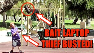 Thief Tries To Steals Bait LapTop