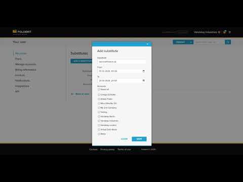 Assigning temporary workflow deputy in Folderit DMS