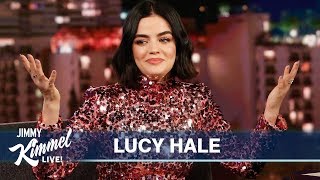 Jimmy Kimmel Surprises Lucy Hale with Old Singing Clip