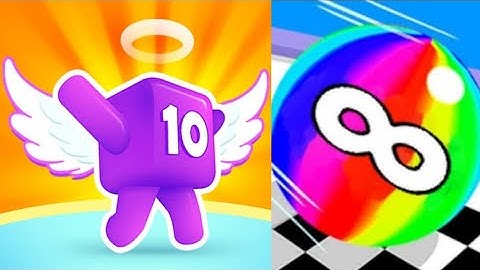 Level Up Numbers Satisfying Games vs Ball Run Infinity  (Tall Man Run/Spiral Roll)  2048 gameplay 👌