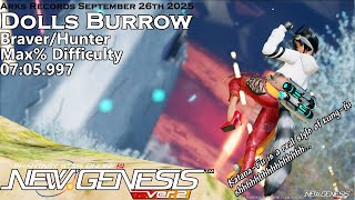[PSo2:NGS]ARKs Records: Dolls Burrow - Braver/Hunter Max Difficulty (07:05.997) Any% Run