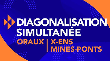 (Réduction) Diagonalisation simultanée -- Classique Concours X/ENS Mines/Ponts