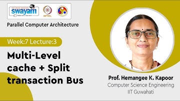 Lec 39: Multi-Level cache + Split transaction Bus