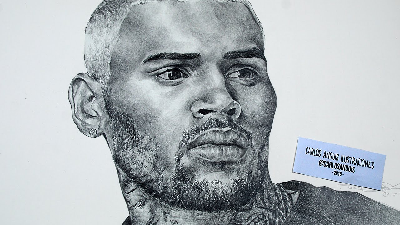 Chris Brown Drawing by Uzeir Mustafa - Fine Art America