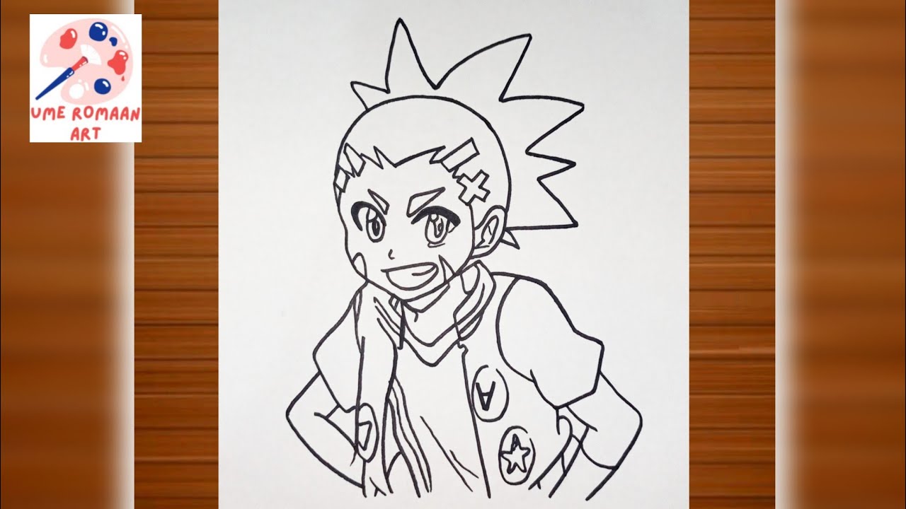 🎨 How to Draw Aiger Akabane Step by Step | Easy Beyblade Burst Drawing ...