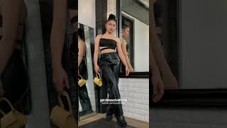 how i style my leather pants (leather pants outfit idea) #fashion #outfitideas #shorts #outfit #grwm