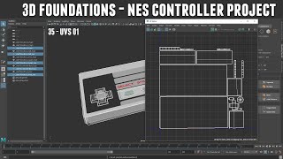 3D Foundations - Modeling an NES Controller with Maya and Substance Painter 35