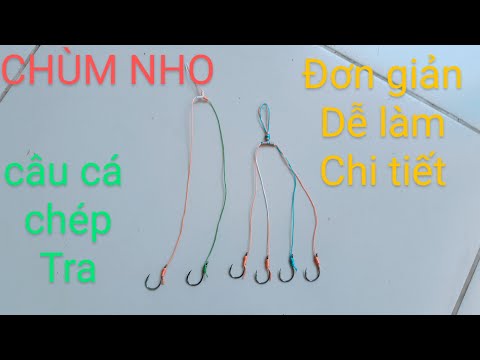 Video Hướng dẫn làm chùm nho câu cá chép, tra chi tiết - youtube