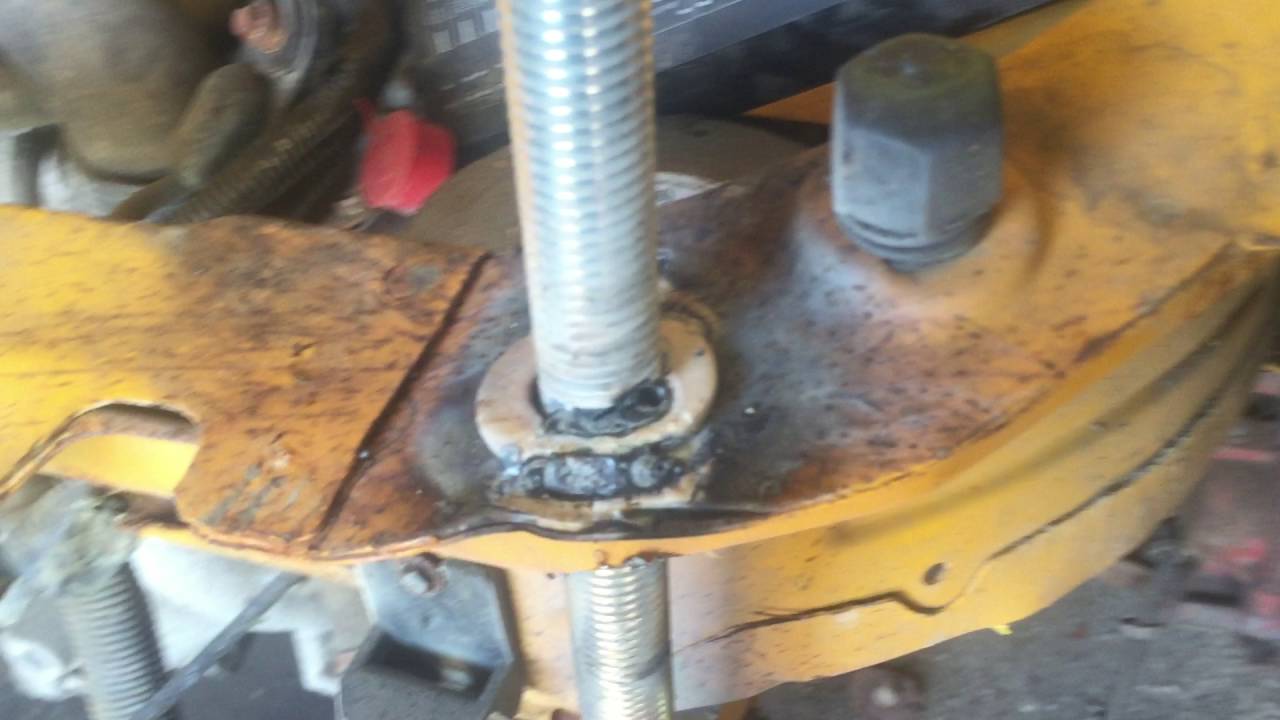 how not to weld threaded rod on a derby car YouTube
