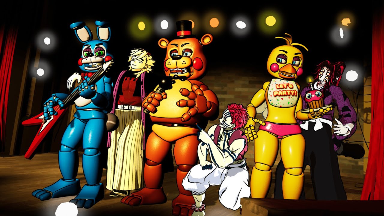 The Upper Moons spend Five Nights at Freddy's!.. 2 (demon slayer vr)