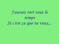 Patricia Kaas - Et s'il fallait le faire (lyrics)