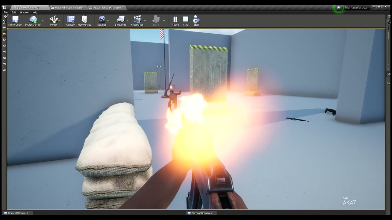 Warbox FP animations WIP