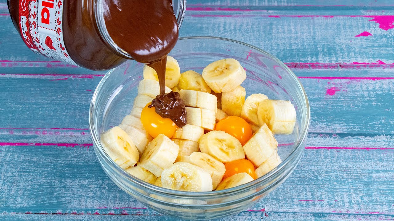 Ciotola di patate dolci e banana Chiquita per la prima colazione